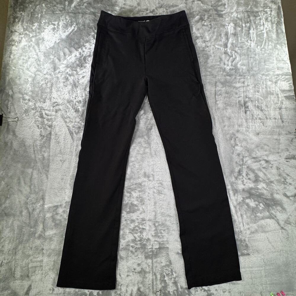 Betabrand Dress Pant Yoga Pants Womens Large Black Bootcut Straight Stretch Work